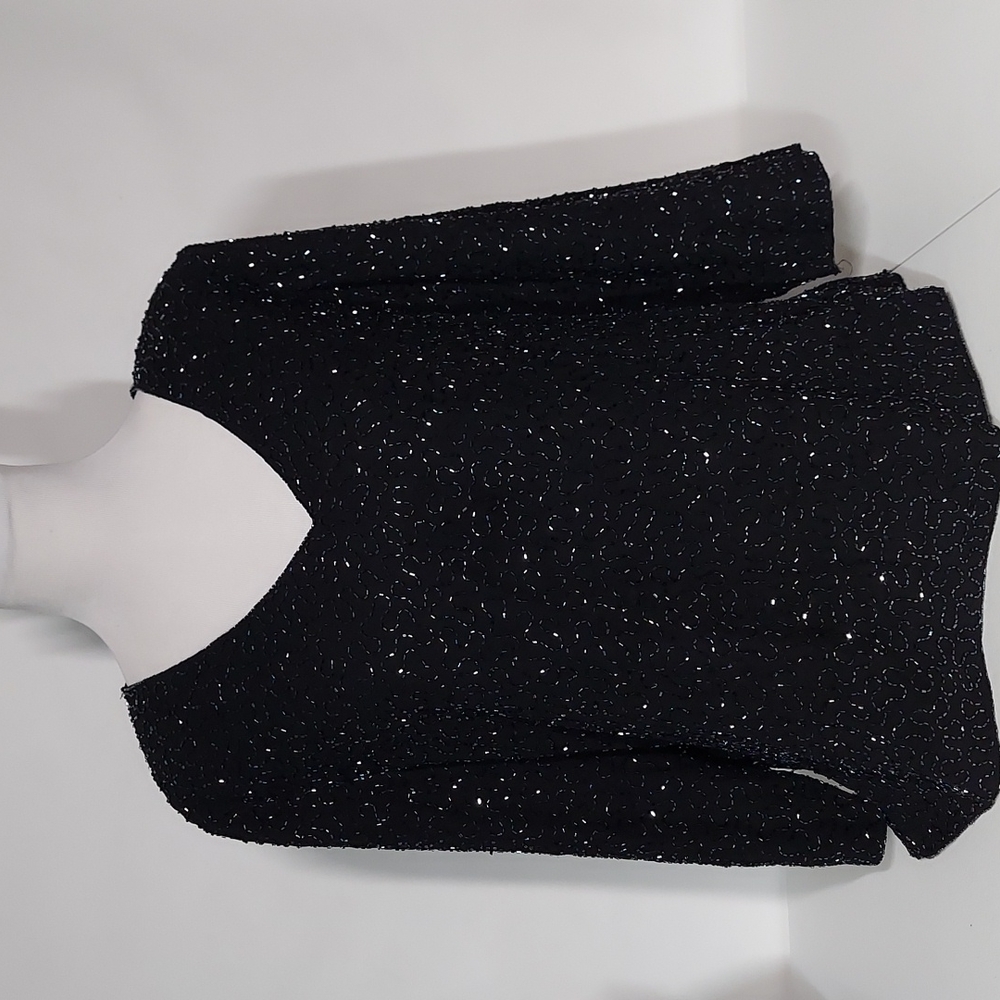 Glitzy Glam Evening Top by Leslie Fay  Size 2X